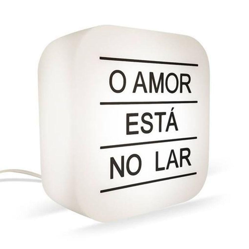 Luminária Box Amor E Luz - Estilo E Aconchego Para O Seu Lar