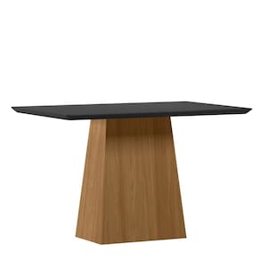 Mesa Jantar Retangular 135 x 90 Com Vidro 3mm Lily Sem Cadeiras - Ype - Preto - ÉdeCasaMóveis