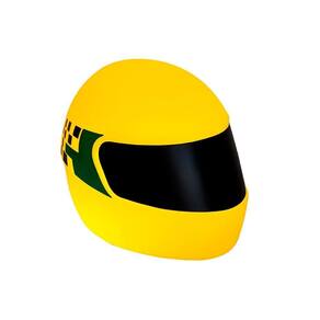 Luminária 3d Senna: Estilo E Iluminação Em Um Capacete Amarelo Para Sua Casa Moderna