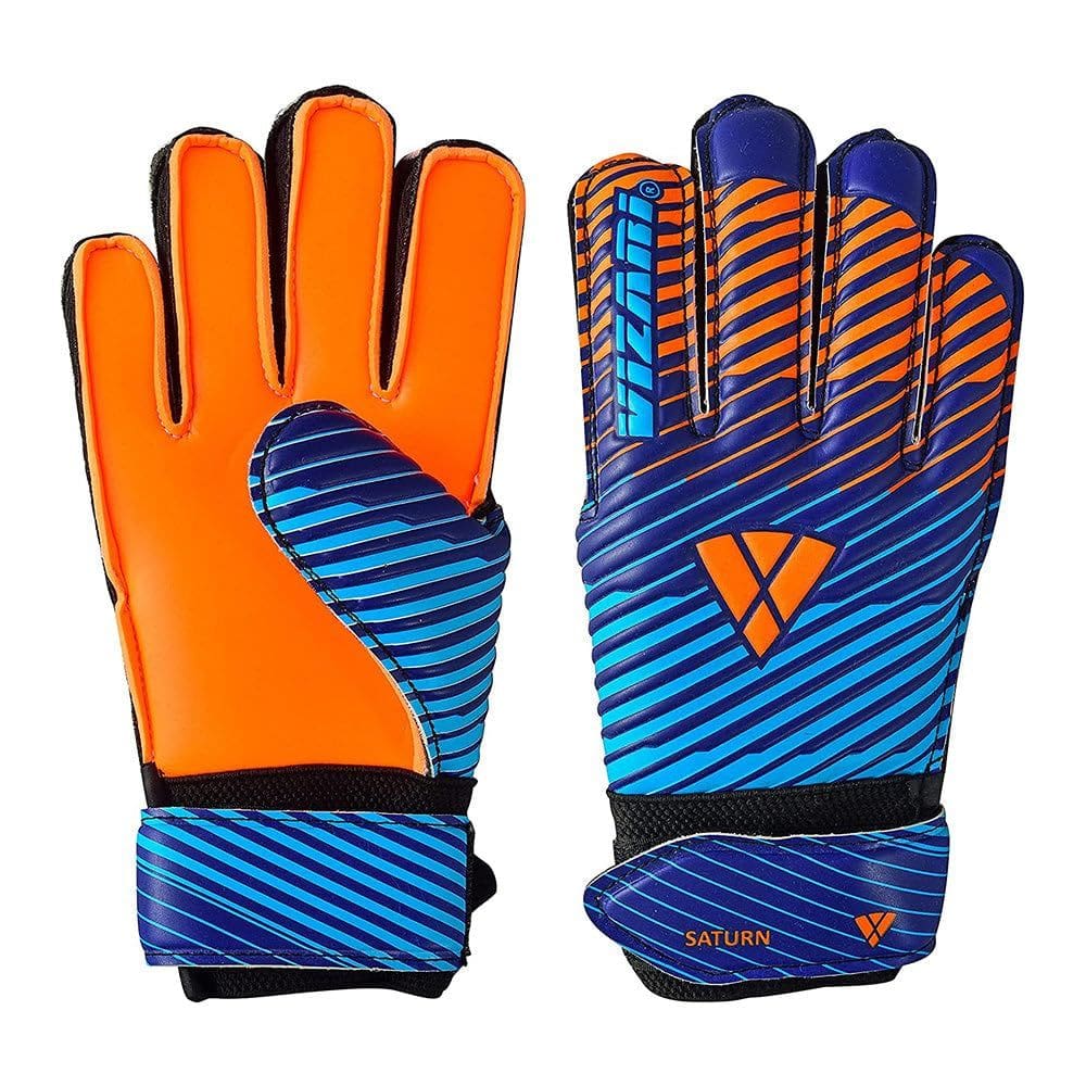 Luvas de goleiro de futebol Vizari Saturn F.P. Azul/Laranja Sz 10