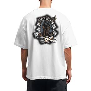 Camiseta Cyclone Oversized Branca 012400010 autêntico