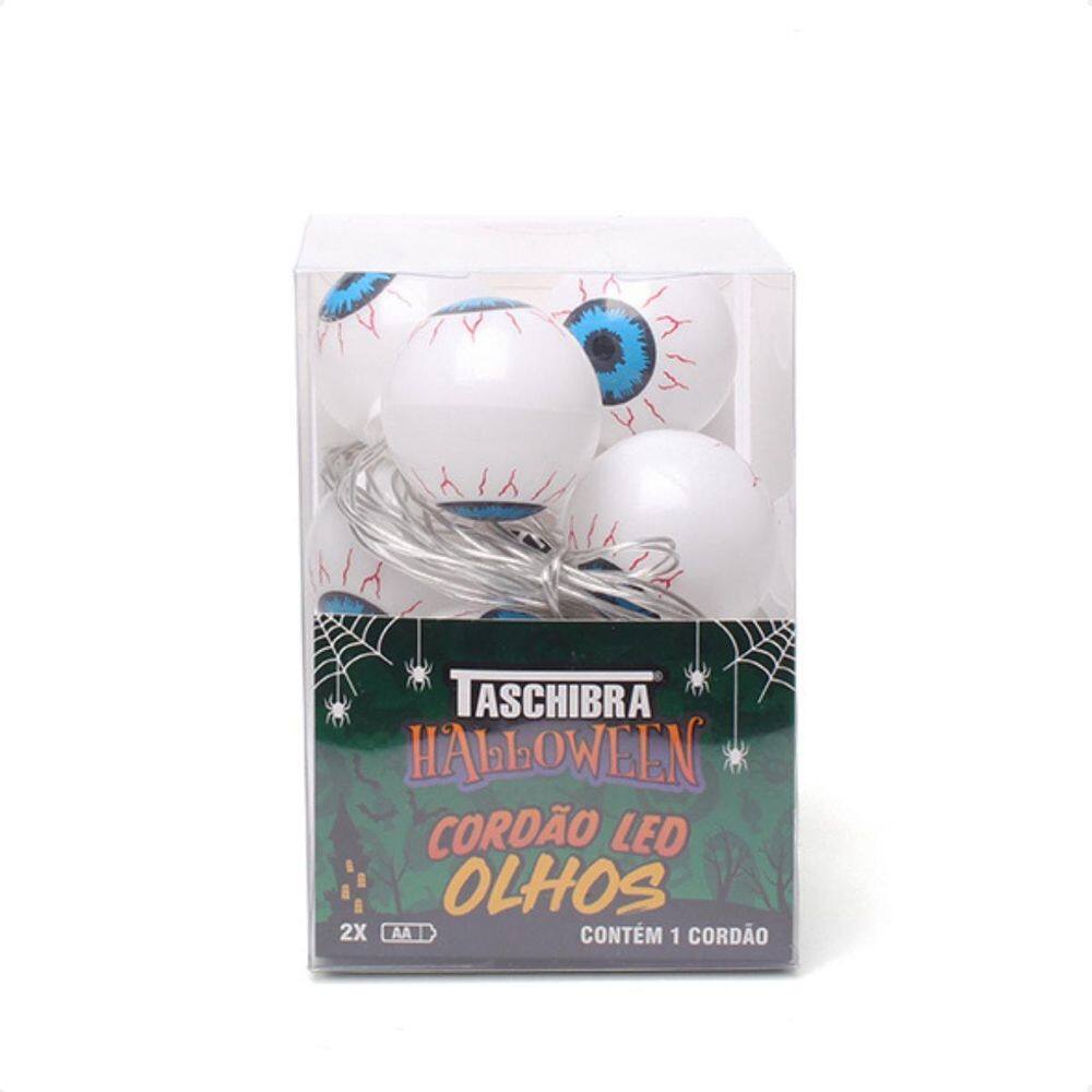 Cordão Luminoso Taschibra Halloween Olhos A Pilha Luz Quente