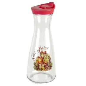 Garrafa Vidro Style Decorada Estampa Natalina Presentes 1 Litro - Magizi