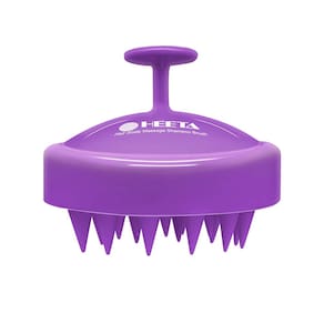 Massageador de couro cabeludo HEETA para crescimento de cabelo e remoção de caspa roxo
