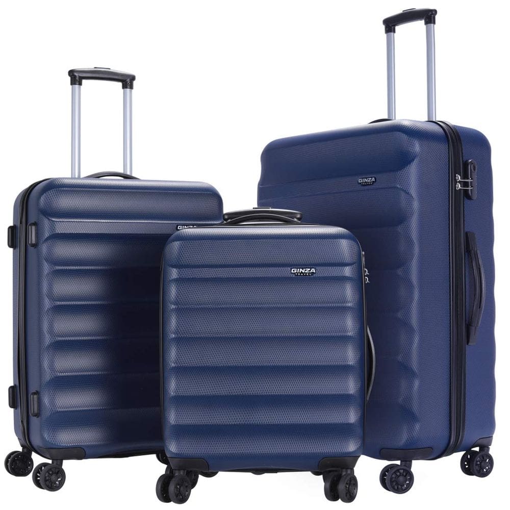 Conjunto de bagagem GinzaTravel expansível de 3 peças com rodas giratórias
