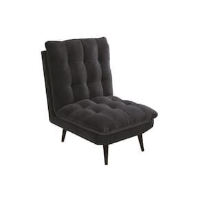 Poltrona Decorativa p/ Sala Ibiza POL014 1 Un Carvalho/Suede Preto - Kappesberg