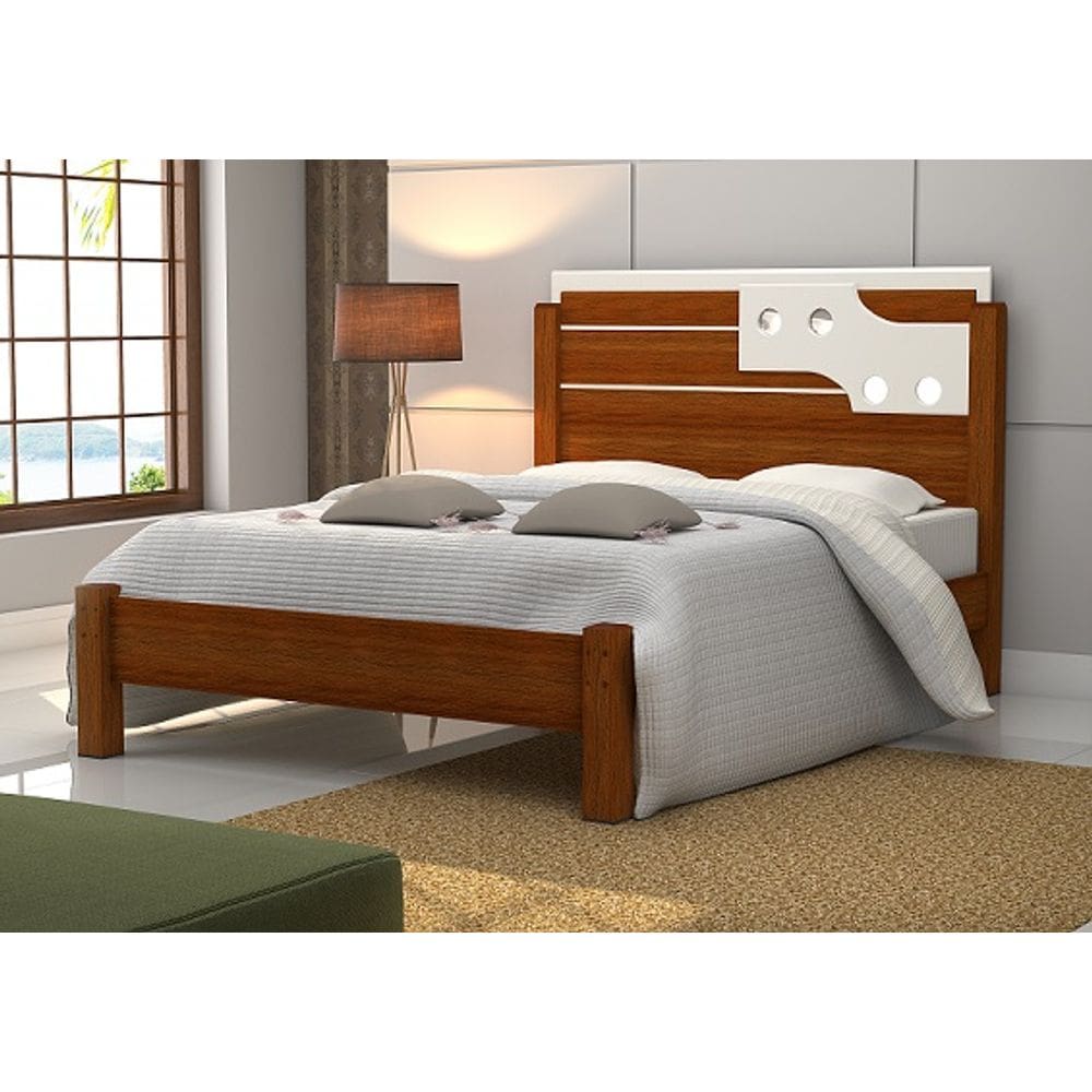 Cama De Casal Luiza 1.40 Cinamomo/Off White – Vitamov