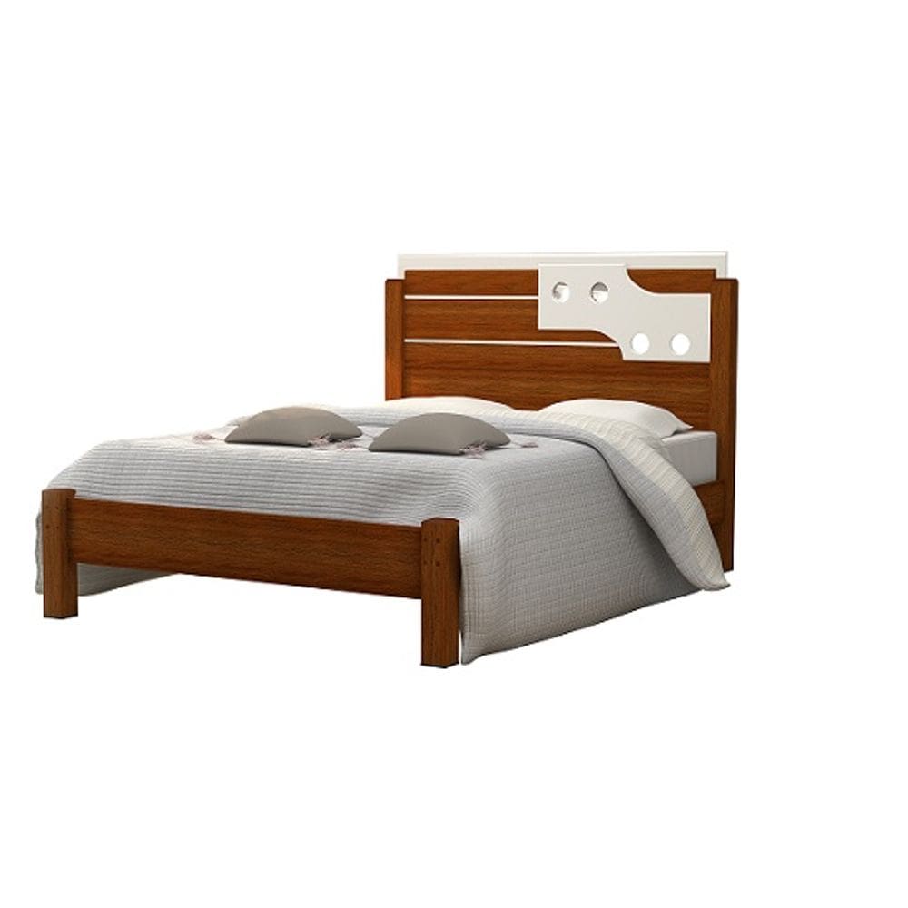Cama De Casal Luiza 1.40 Cinamomo/Off White – Vitamov