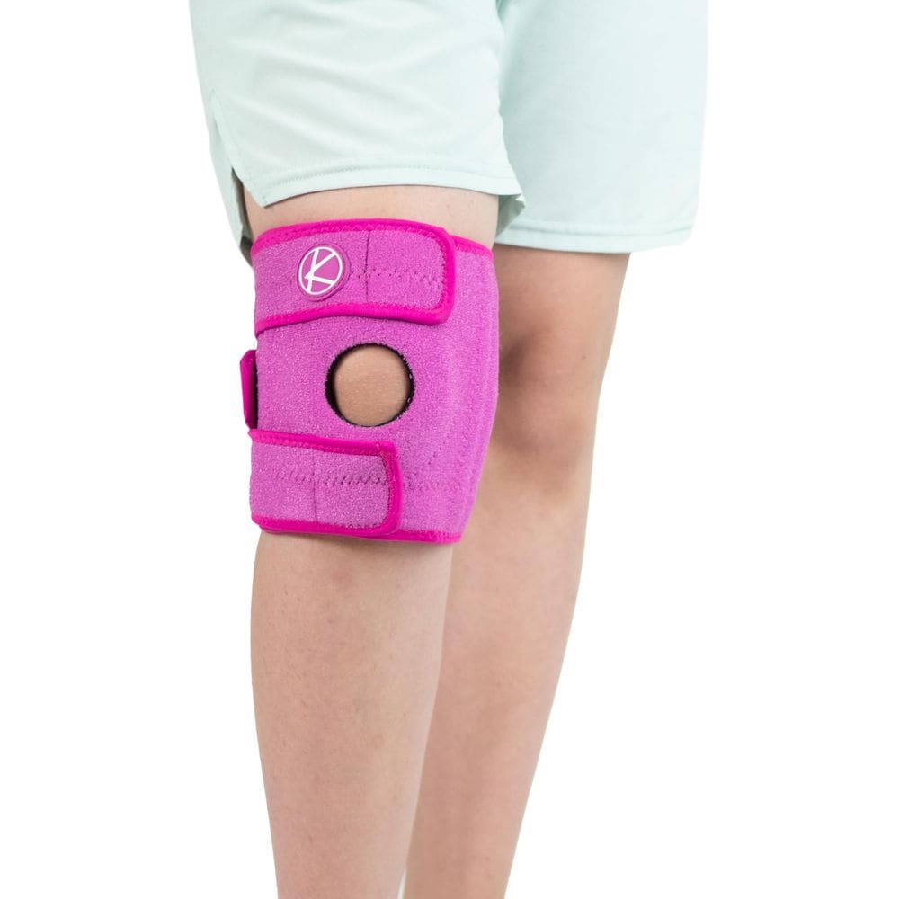 Joelheira KARM Kids Osgood Schlatter para 4-15 anos rosa