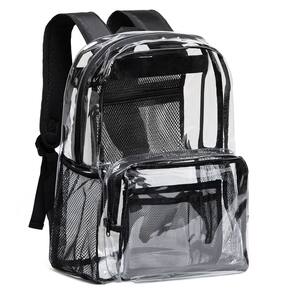 Mochila transparente Vorspack Extra Large PVC transparente preta