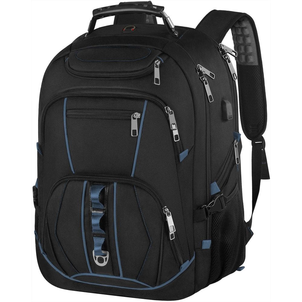 Mochila para laptop JCDOBEST Blue 55L de capacidade com porta USB