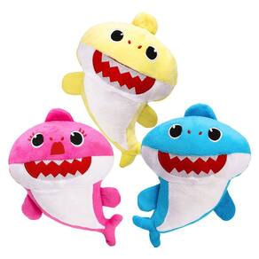 Brinquedo de pelúcia Baby Cute Shark 22 cm interativo para crianças