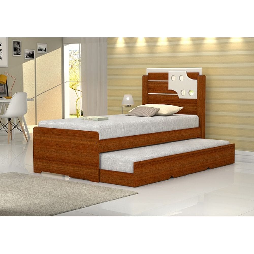 Cama De Solteiro Bibox Luiza Cinamomo/Off White – Vitamov