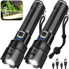 Lanterna crazybrace recarregável de 990.000 lúmens, pacote com 2
