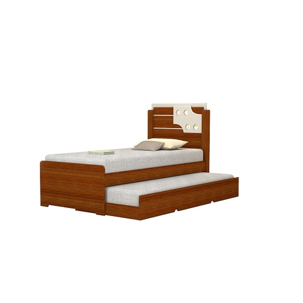 Cama De Solteiro Bibox Luiza Cinamomo/Off White – Vitamov