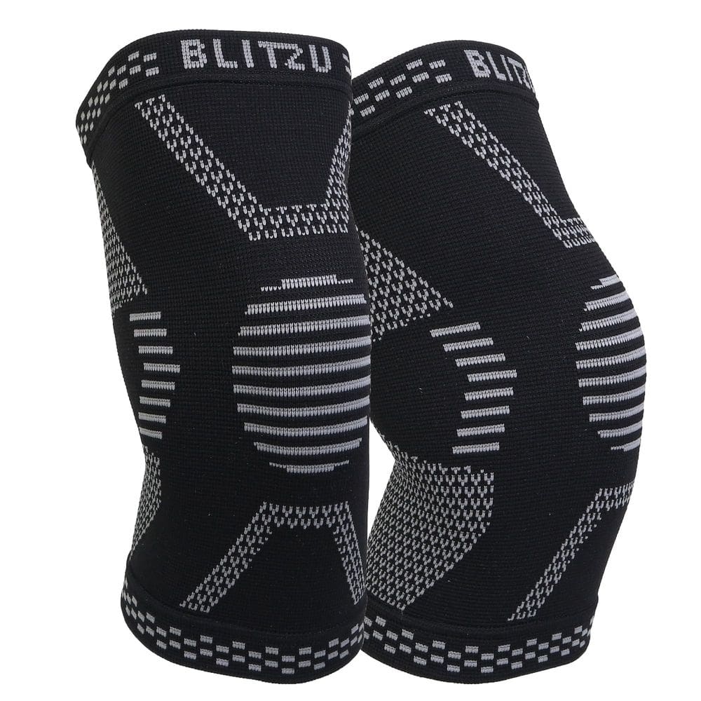 Joelheira BLITZU Compression, pacote com 2 unidades para mulheres e homens, preta
