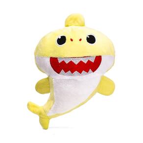 Brinquedo de pelúcia Stuffed Animal Shark de 8,6 polegadas para crianças - amarelo