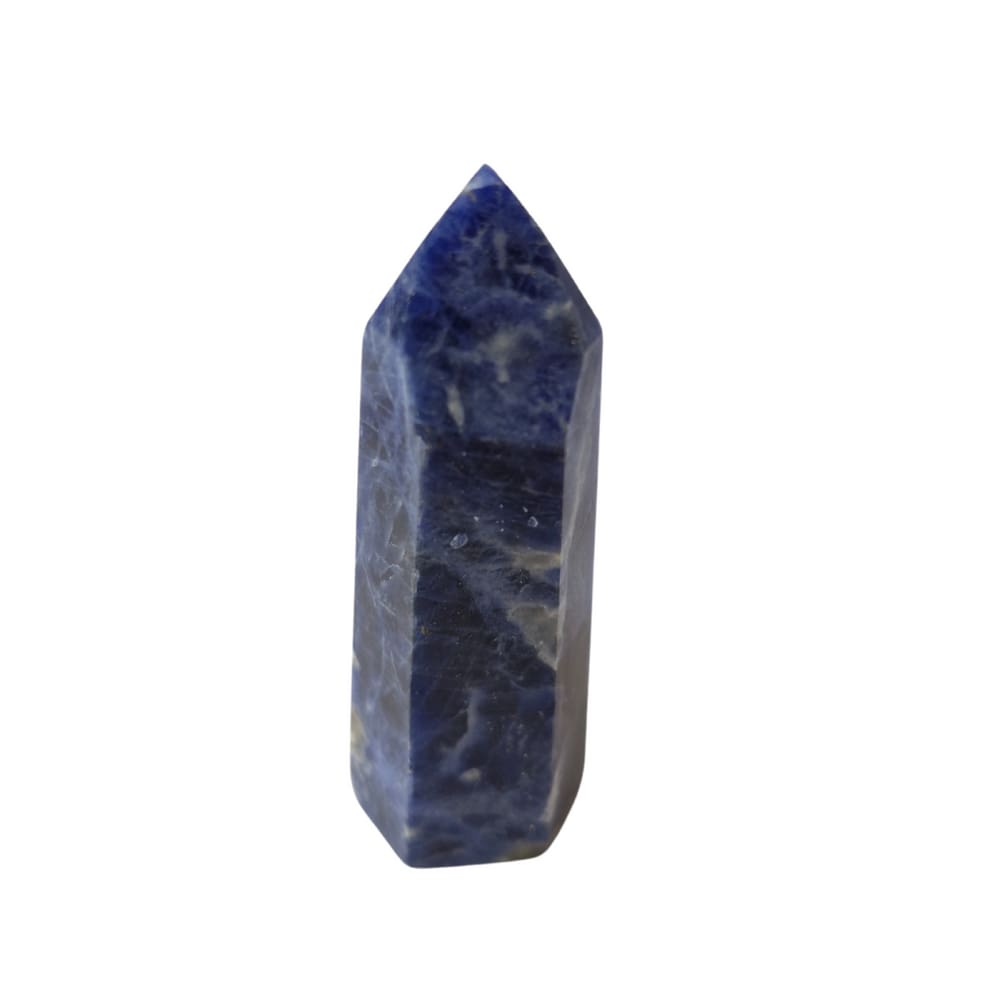 Pedra Natural Obelisco Ponta Sodalita Energia 40 a 100 g