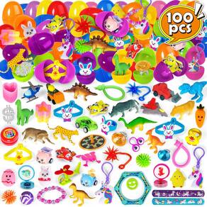 Ovos de Páscoa pré-preenchidos ShyLizard 100 unidades com brinquedos para crianças