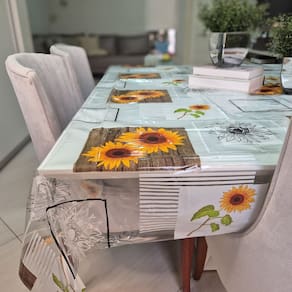 Toalha Mesa 6 Lugares Transparente Protetora 2,50x1,40 Mod05