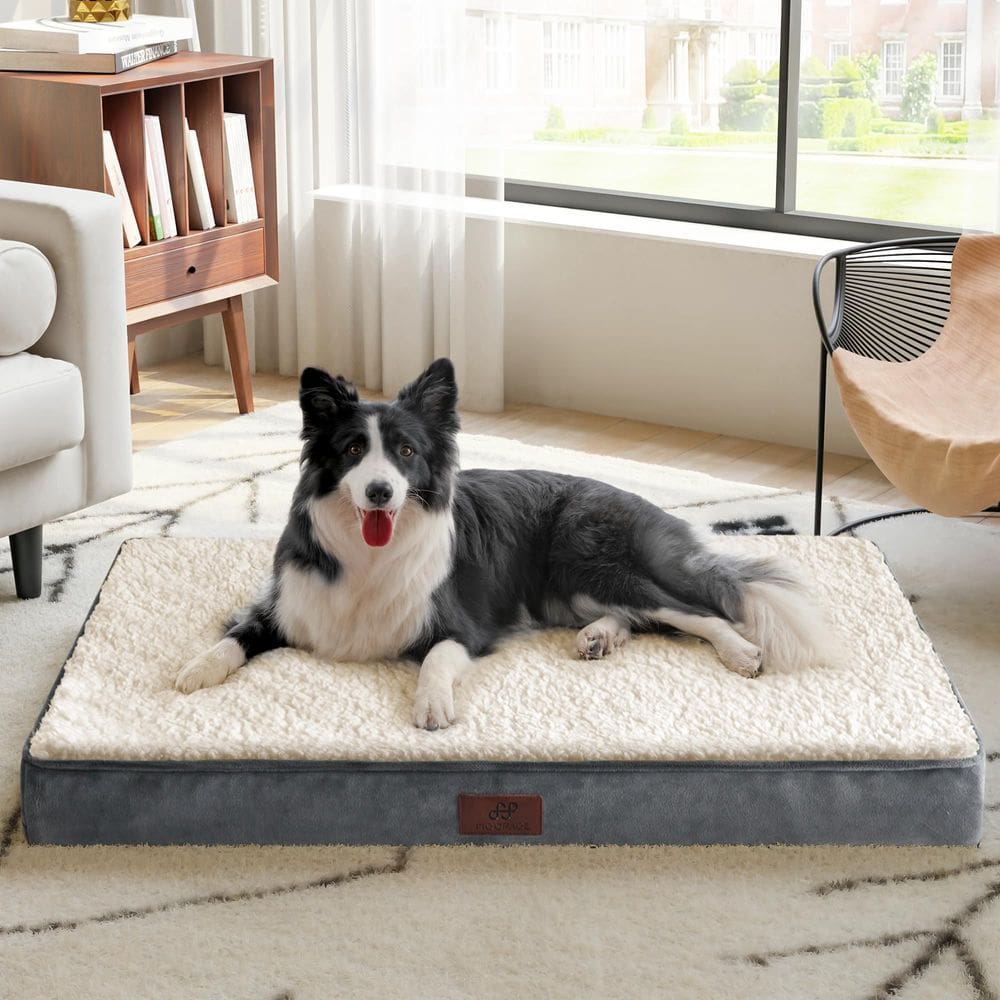 Cama de cachorro Figopage para cães grandes Crate Almofada impermeável lavável