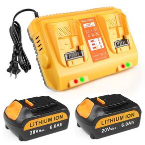 Substituição da bateria 20V 6.0Ah x2 com carregador para Dewalt