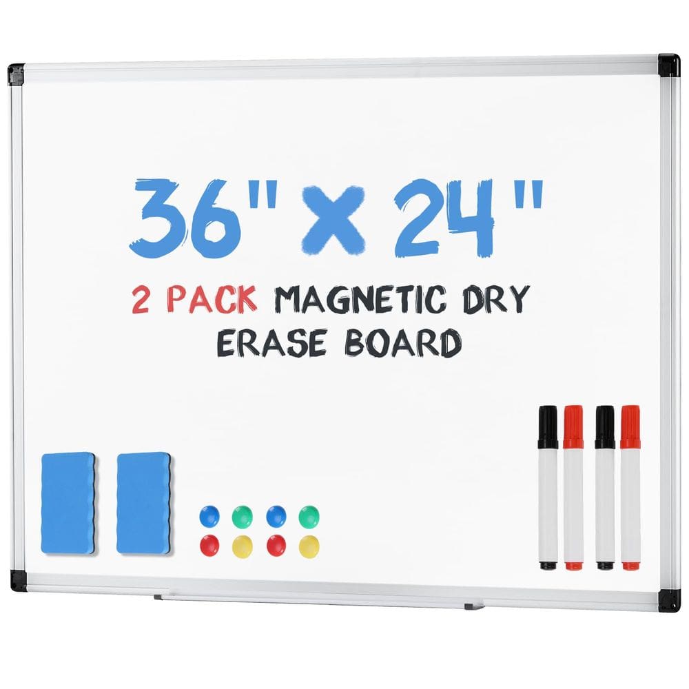 Quadro magnético DUMOS 36x24cm com borracha e marcadores, pacote com 2