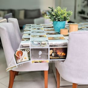 Toalha Protetora para Mesa PVC 2,10x1,40 Transparente Mod 01