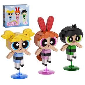 Conjunto de construção VLOTVFP Power Girls Puff Police com 464 peças