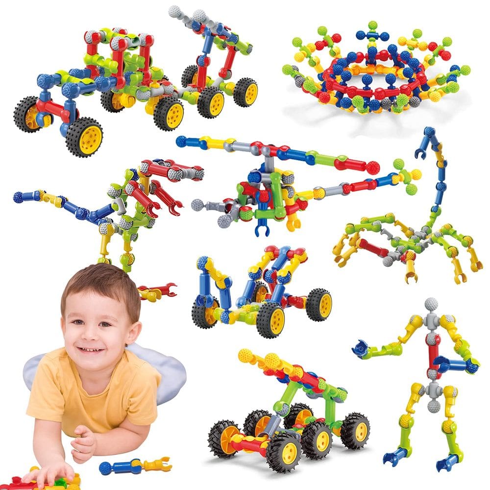 Kit de construção Caferria Kids STEM Toys 110 unidades, de 3 a 10 anos