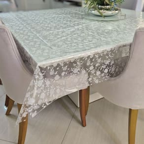 Toalha Plástico Transparente Estampado 1,40 x 1,40m Mod 06