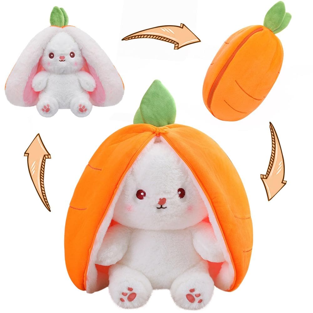 Bicho de pelúcia MIAODAM Easter Bunny 35 cm com frutas e travesseiro
