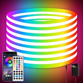 Luzes de corda de néon LED vimeepro 10m Music Sync IP65 à prova d`água