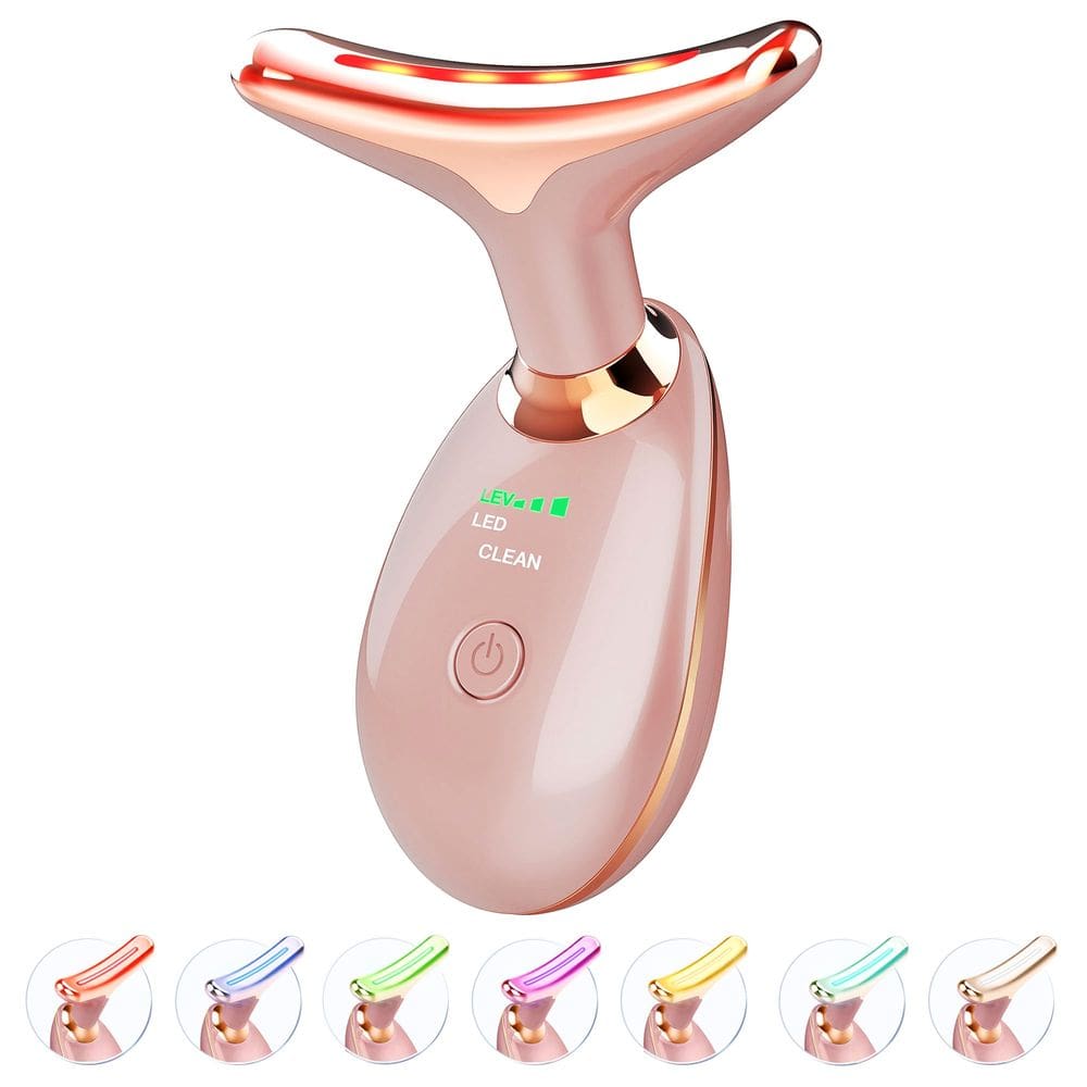 Massageador facial ELISHINE Light Based 7 cores para rosto e pescoço
