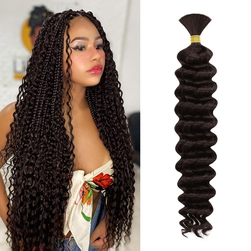 Cabelo trançado humano ISWEET 10A Brazilian Virgin Deep Wave