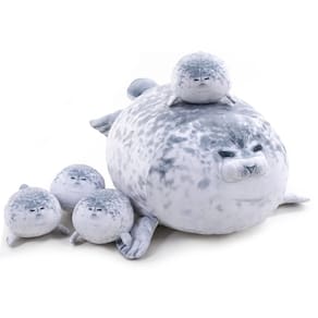 Almofada de pelúcia TOYSYM Chubby Blob Seal com 4 selos para bebês