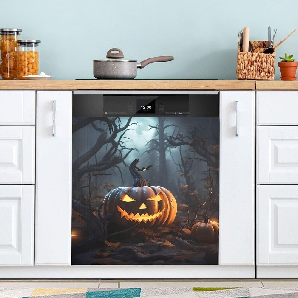 Tampa magnética para máquina de lavar louça JIPONI Halloween Pumpkin 58x66cm