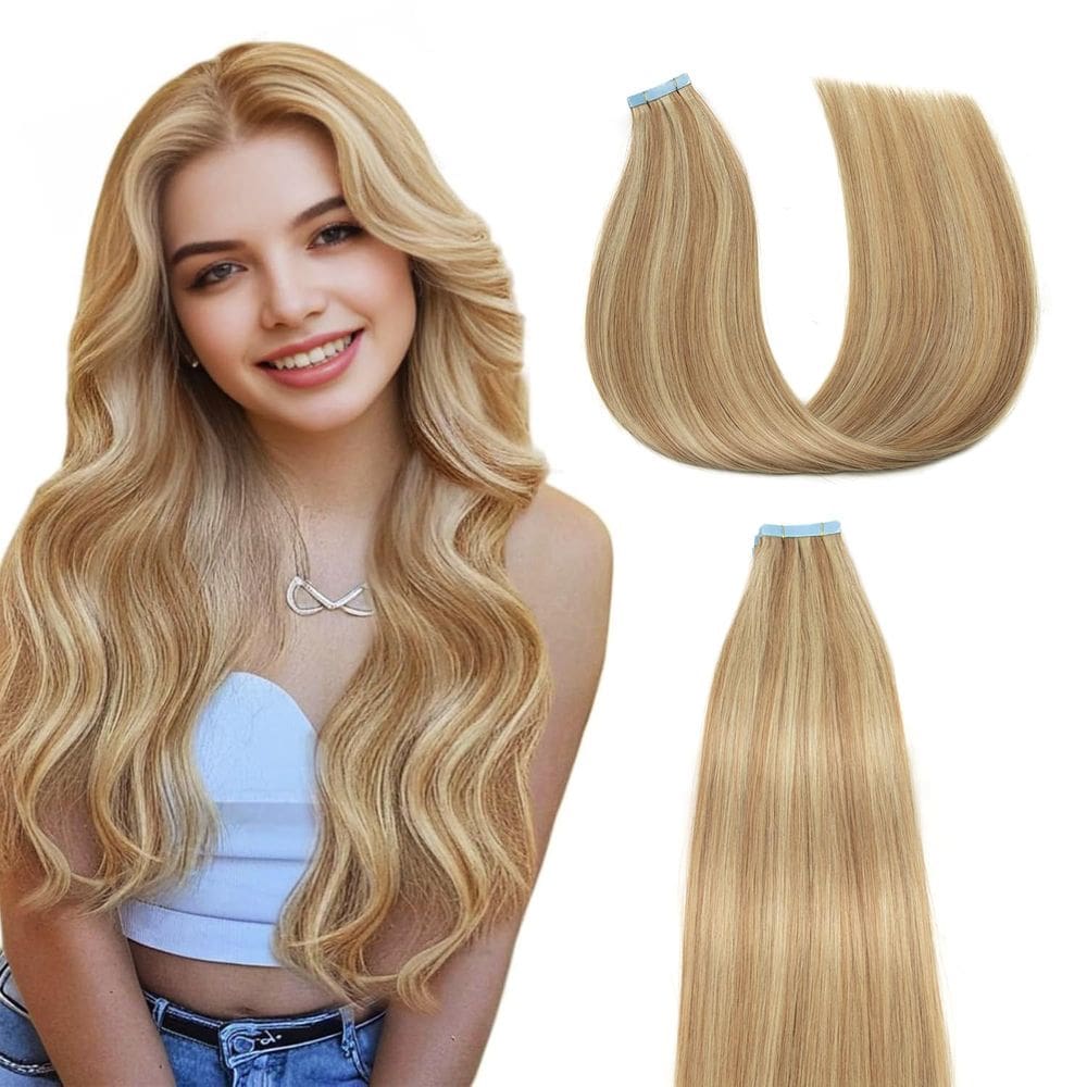 Fita adesiva em extensões de cabelo AGMITY Strawberry Blonde 50g 20cm