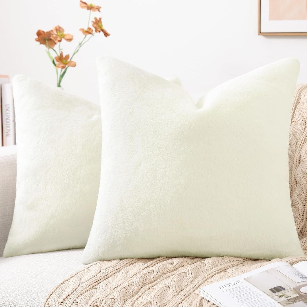 Capas de almofada Pallene Faux Fur Plush 50x50 cm, conjunto de 2