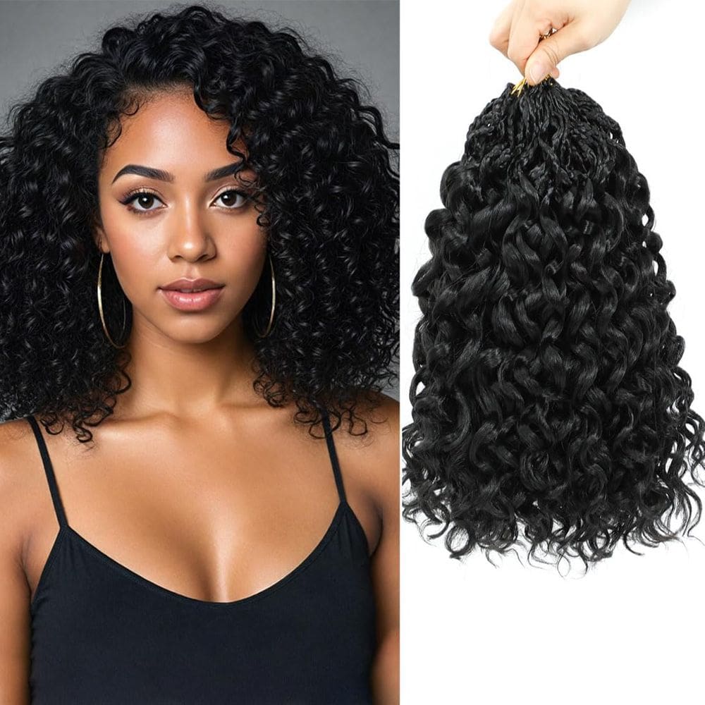 Cabelo de crochê Agstgla Gogo Curl, pré-enrolado, pré-torcido, 8 pacotes