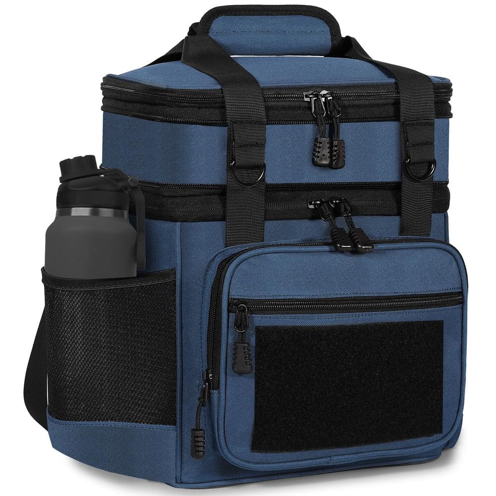 Lancheira GLENKEY Double Deck Isolada Expansível 16L Azul