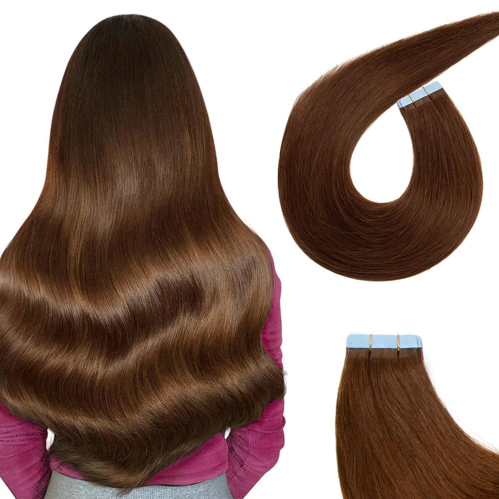 Extensões de cabelo AGMITY Tape em 100% Remy Human Hair 22cm