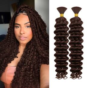 Cabelo trançado humano ISWEET 10A Brazilian Virgin Deep Wave