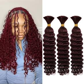 Trança de cabelo 3 feixes de 40 cm 120 g Deep Wave 10A Brazilian