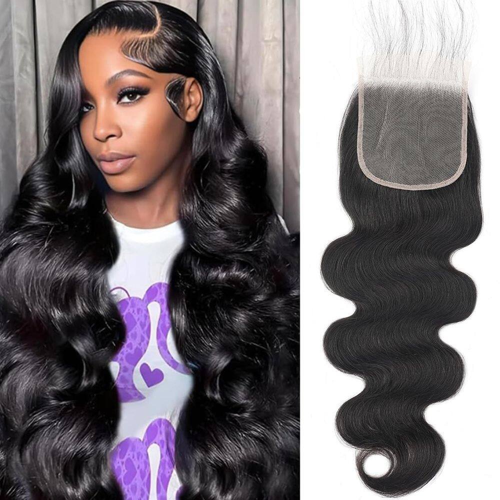 Fecho de renda Lizourey 5x5 HD Transparente Body Wave 40cm
