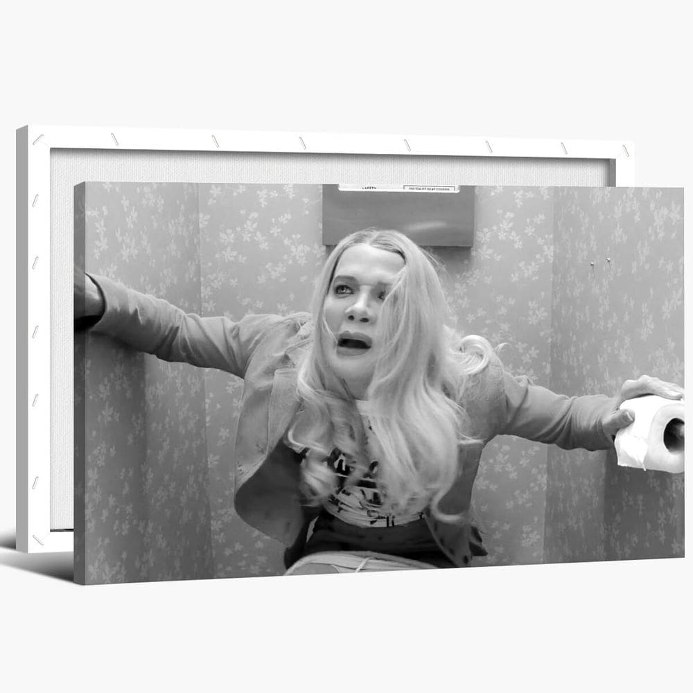 Pôster Funny Movie Bathroom Wall Art Vintage Preto Branco