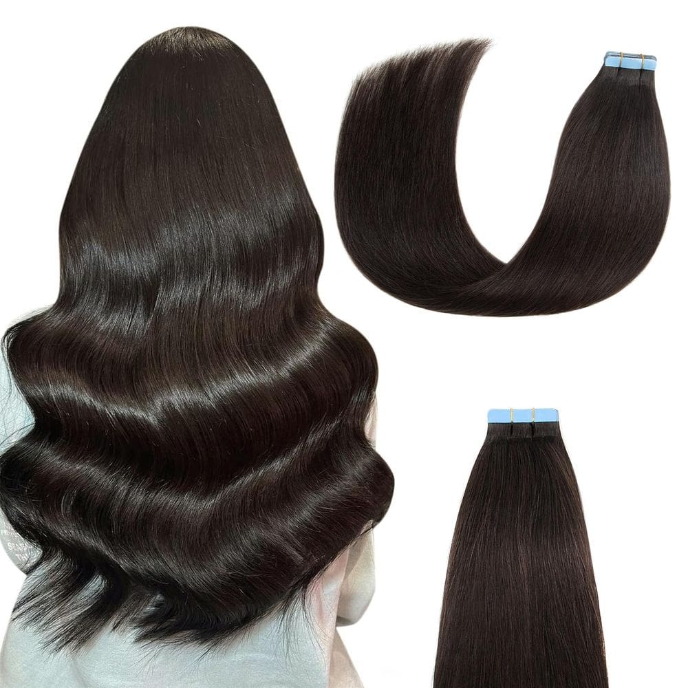 Fita adesiva em extensões de cabelo AGMITY 100% Remy Human Hair 18