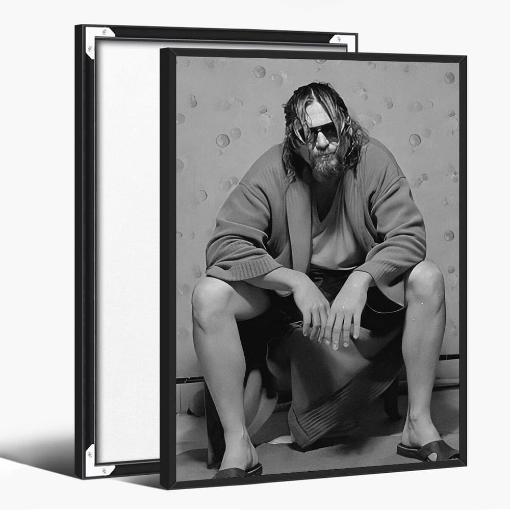Pôster Funny Bathroom Movie The Big Lebowski 40x60cm preto