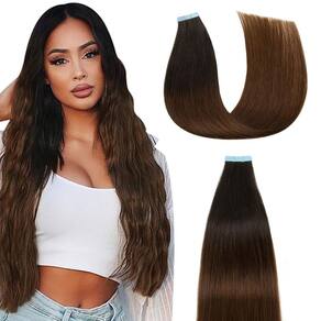 Fita adesiva em extensões de cabelo AGMITY Human Hair 50 cm 20 unidades 50 g