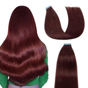 Fita adesiva em extensões de cabelo AGMITY 100% Remy Human Hair 50g